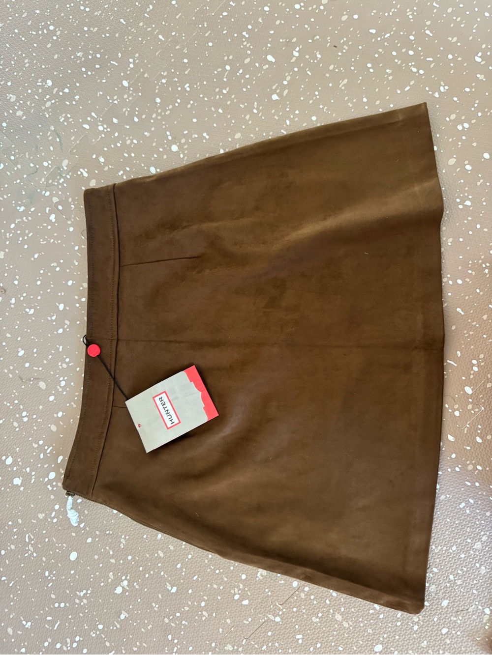 Hunter Brown Suede A-Line Skirt